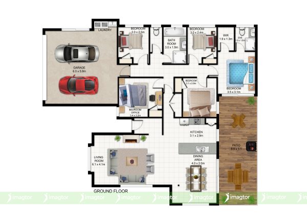 imagtor floor plan 3D 2