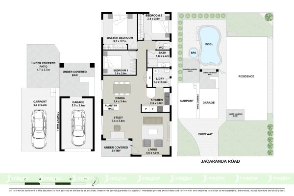 imagtor floor plan and site