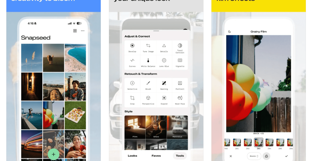 Photo Editing Software Snapseed (iOS & Android) Photo Editing Software Snapseed (iOS & Android)